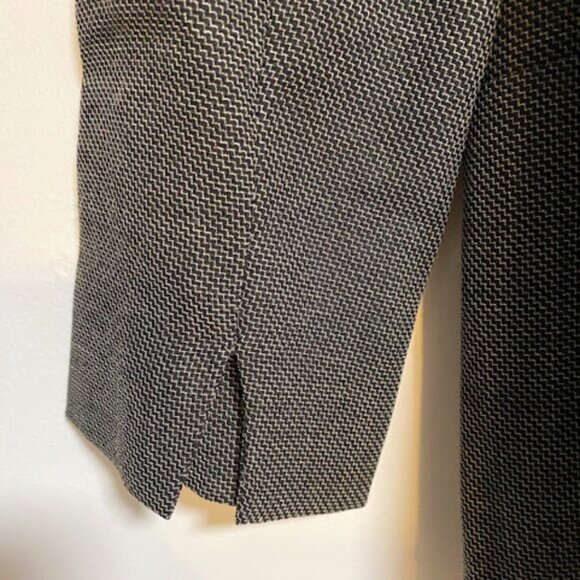 Max Mara Made in Italy Black White Woven Women's Blazer Jacket Size IT42/US8 - Picture 14 of 14